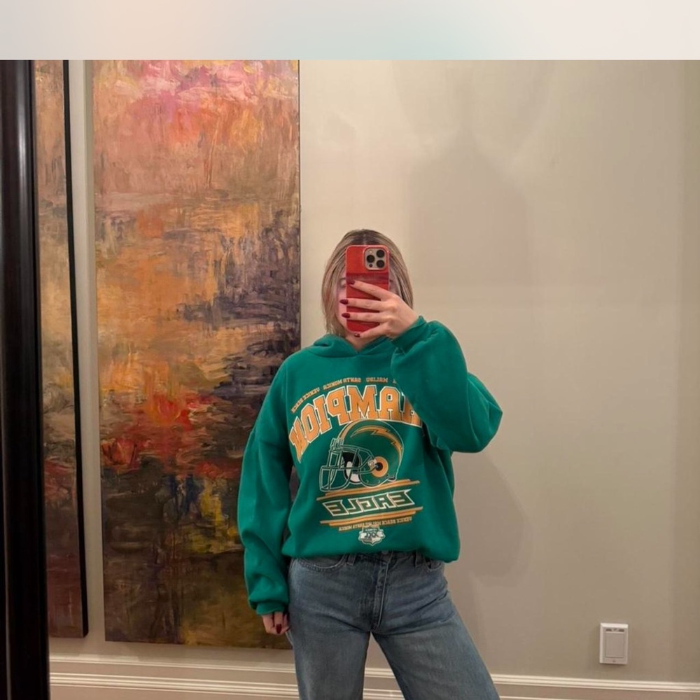 Edikted Green Champion Sweater